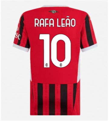 AC Milan Rafael Leao #10 Primera Equipación Mujer 2024-25 Manga Corta